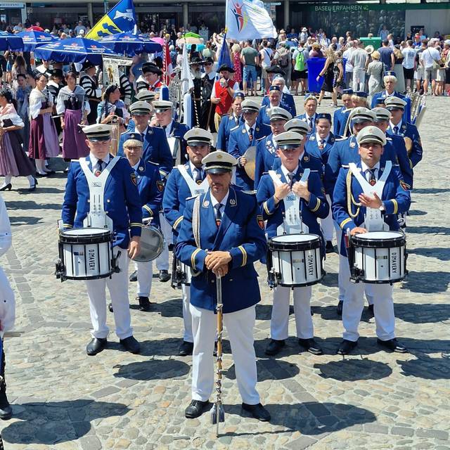 Der Spielmannszug Herringen war als einziger Teilnehmer aus Deutschland beim Basel Military Tattoo dabei.