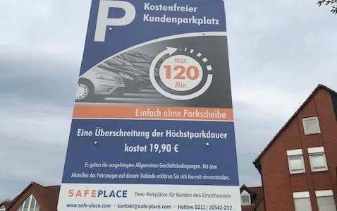 Das Parkschild am Lippe Carrée