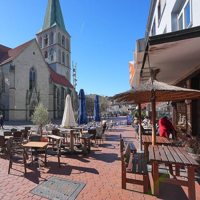 Außengastronomie in der Innenstadt von Hamm
