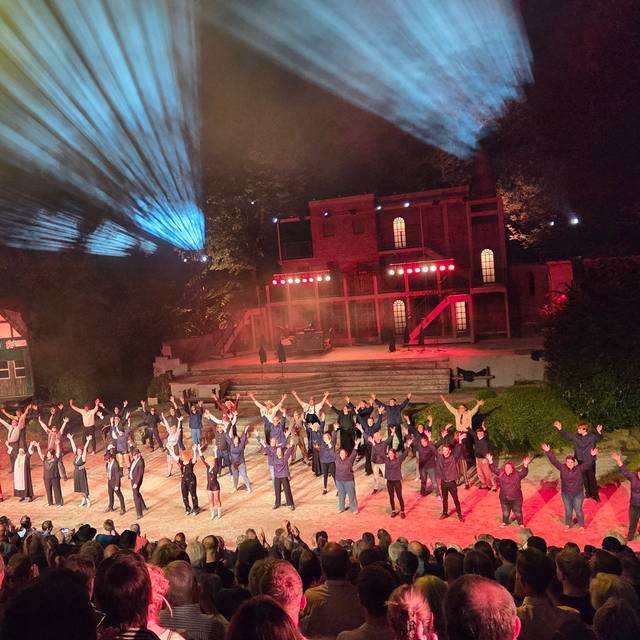 Finale des Stücks "Blues Brothers" auf der Waldbühne Heessen 2025.