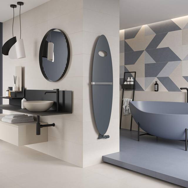 Designheizkörper im Badezimmer
