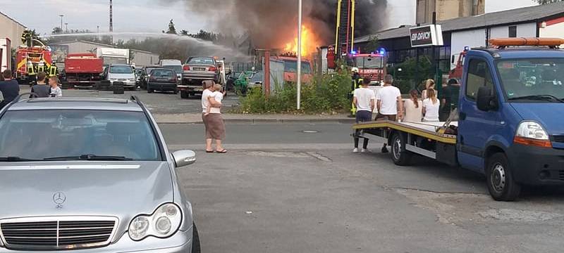 Brand auf der Rathenaustraße