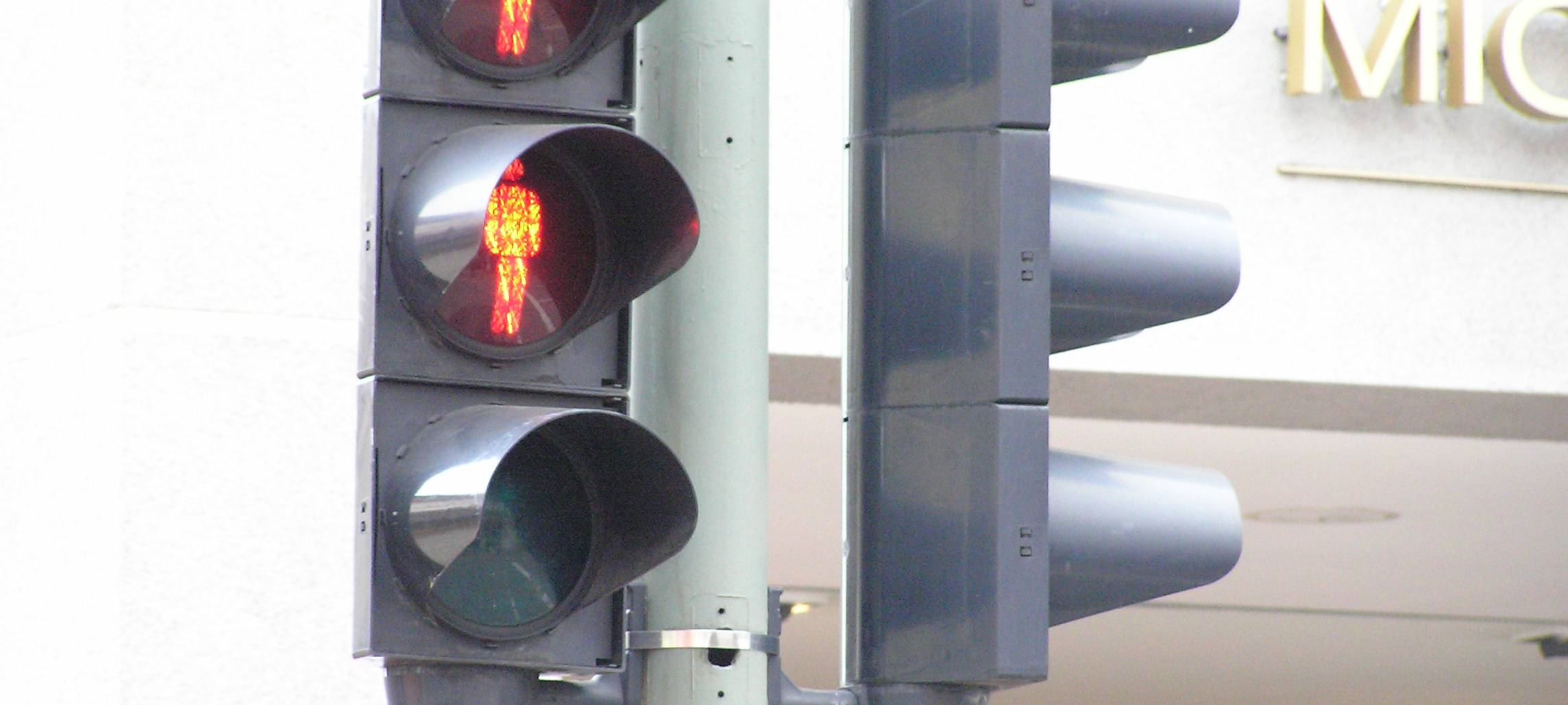 Eine Ampel für Fußgänger