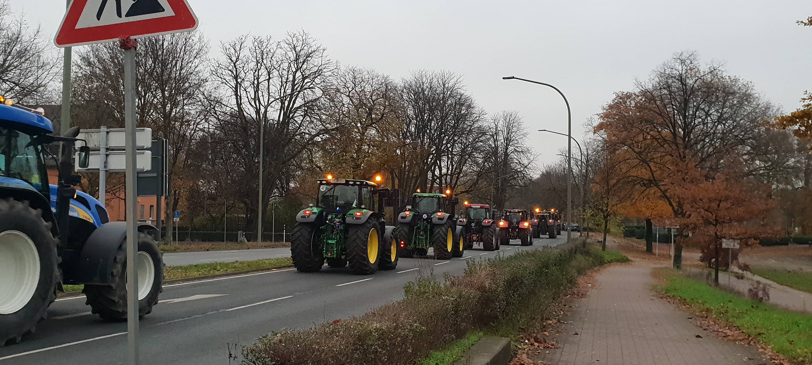 Protest-Fahrt der Landwirte