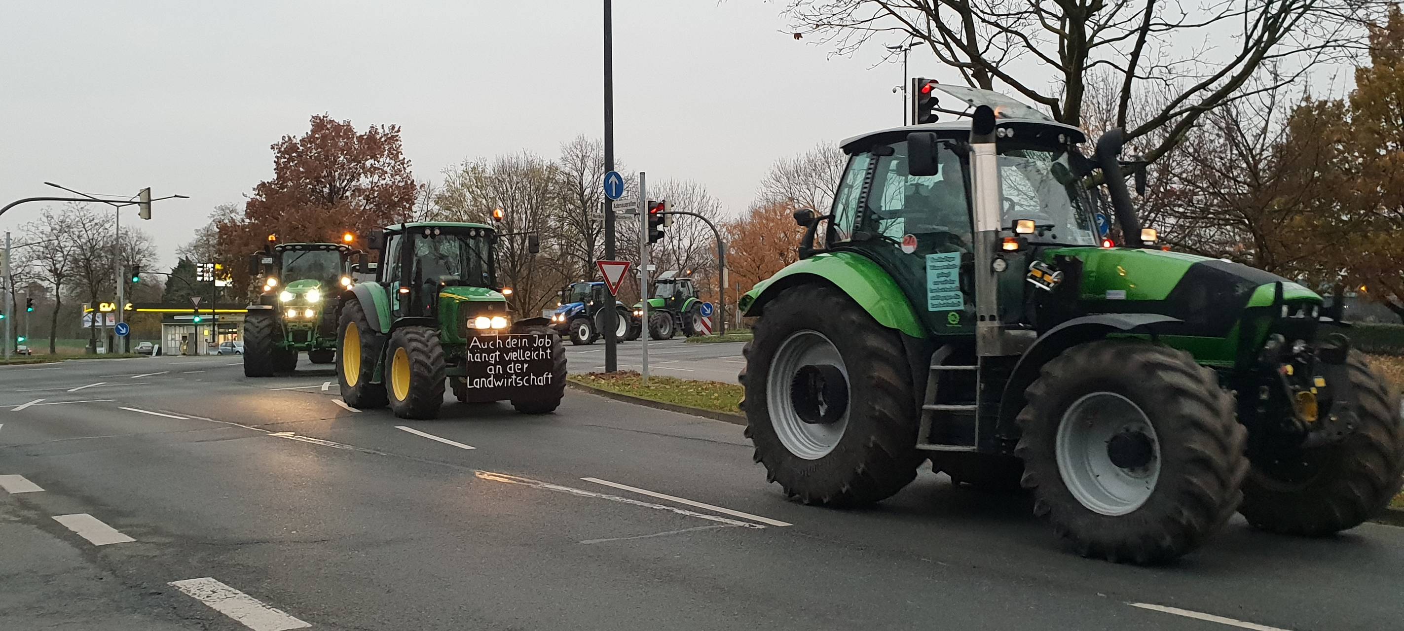 Protest-Fahrt der Landwirte