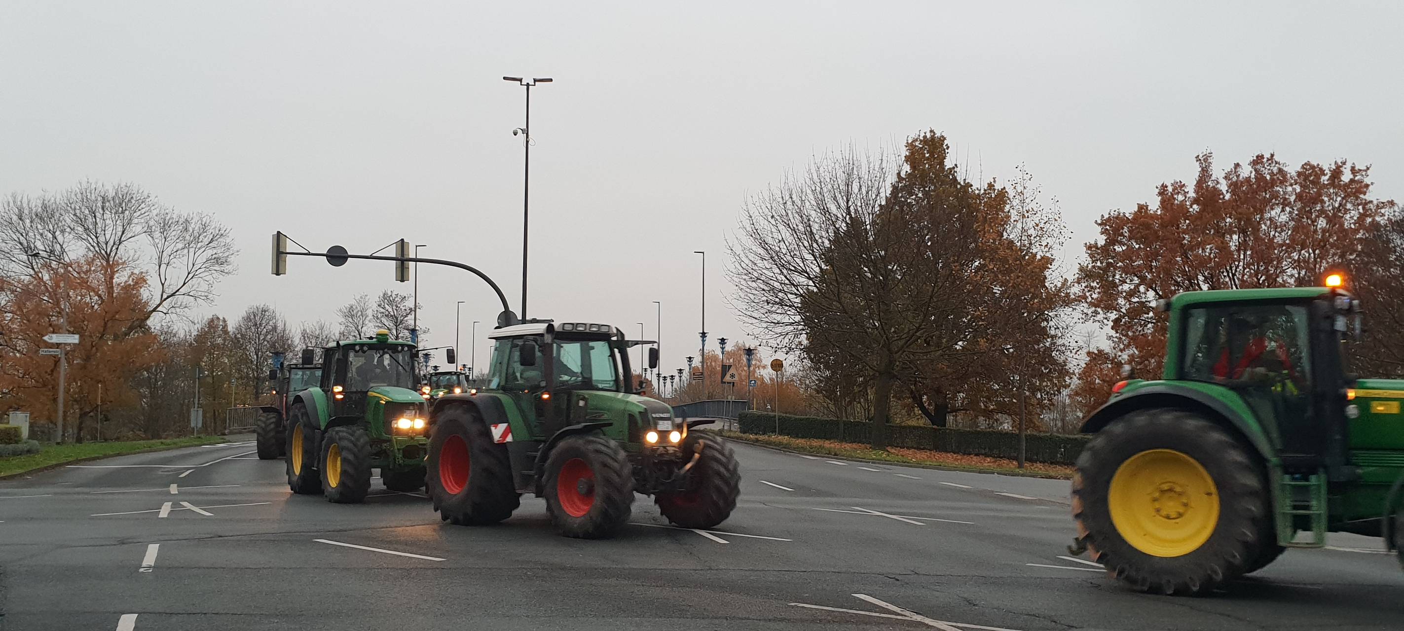 Protest-Fahrt der Landwirte