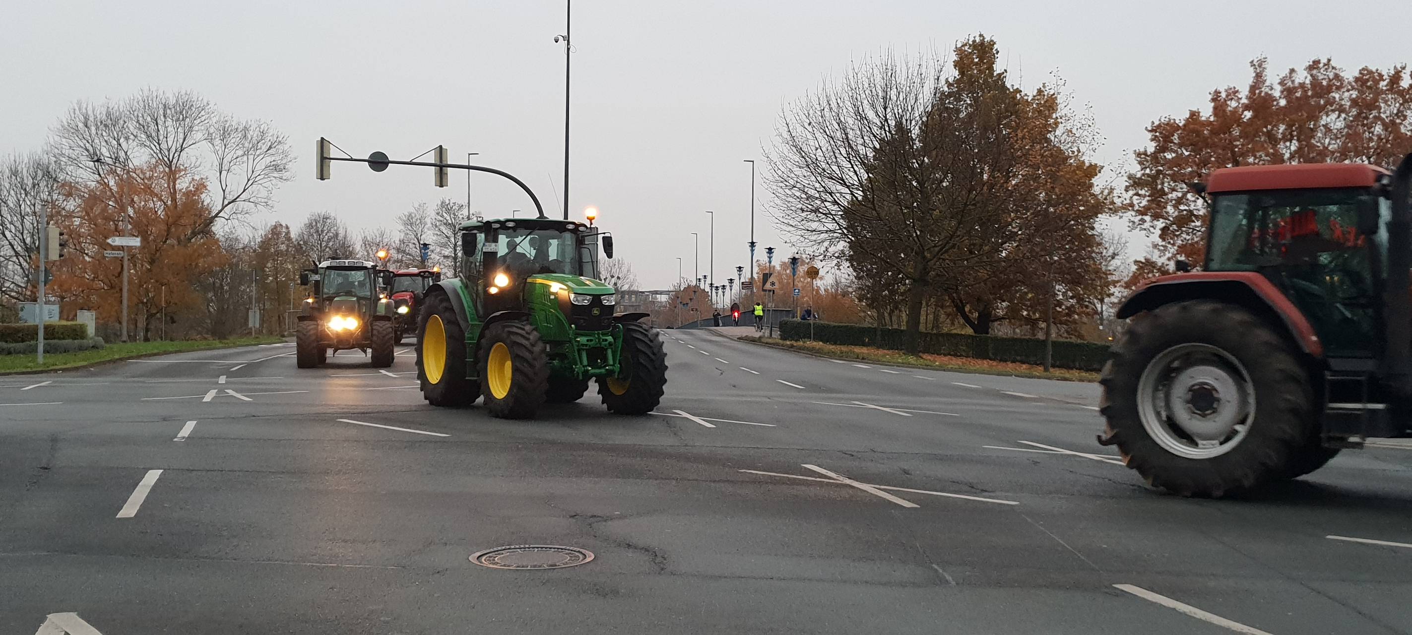 Protest-Fahrt der Landwirte