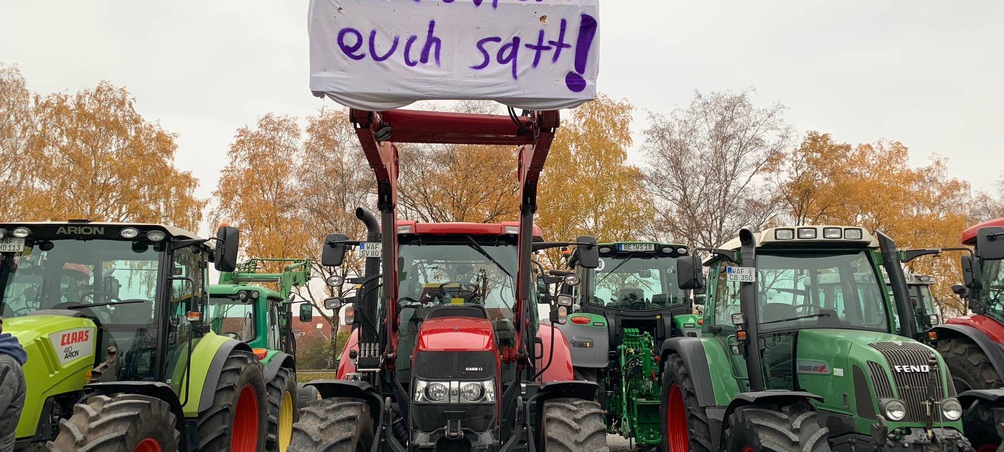 Trecker-Protest der Landwirte