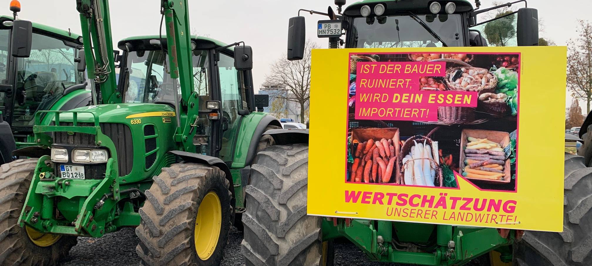 Protest-Fahrt der Landwirte