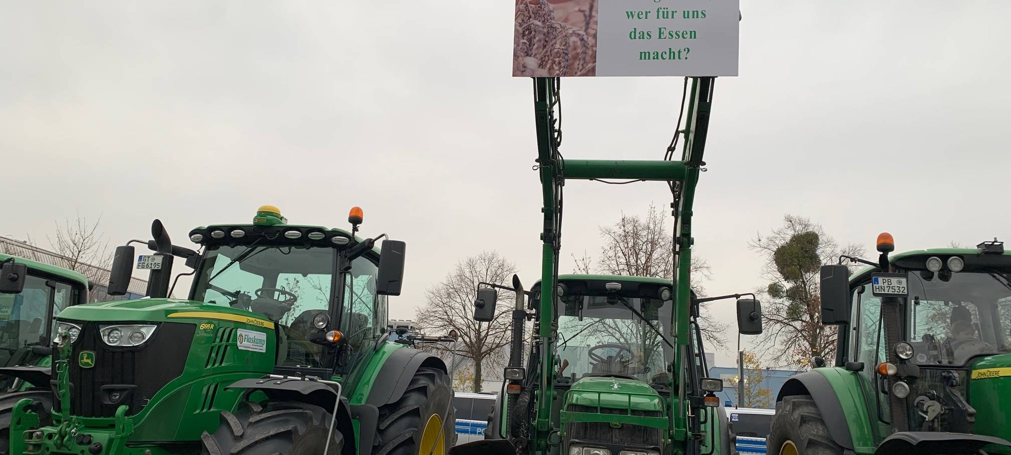Protest-Fahrt der Landwirte