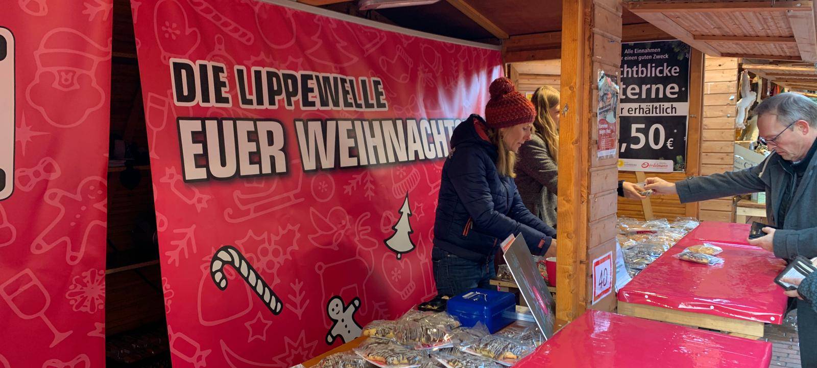 Unsere Herzhütte auf dem Weihnachtsmarkt