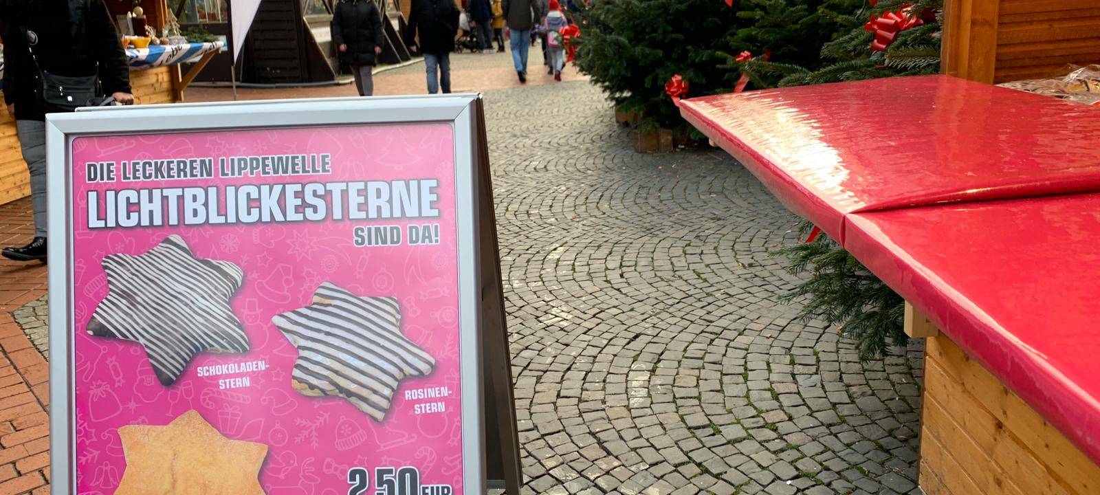 Unsere Herzhütte auf dem Weihnachtsmarkt