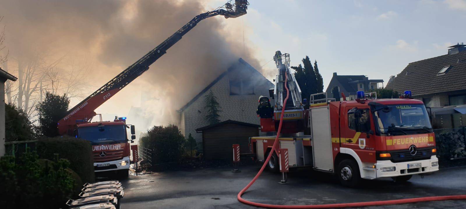 Brand in Einfamilienhaus