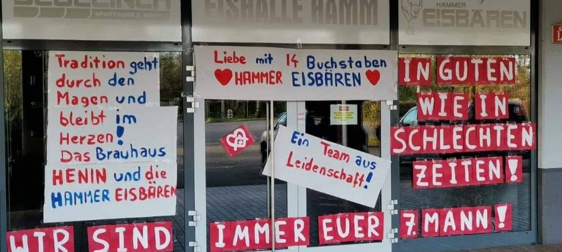 Solikarte zur Unterstützung der Hammer Eishalle