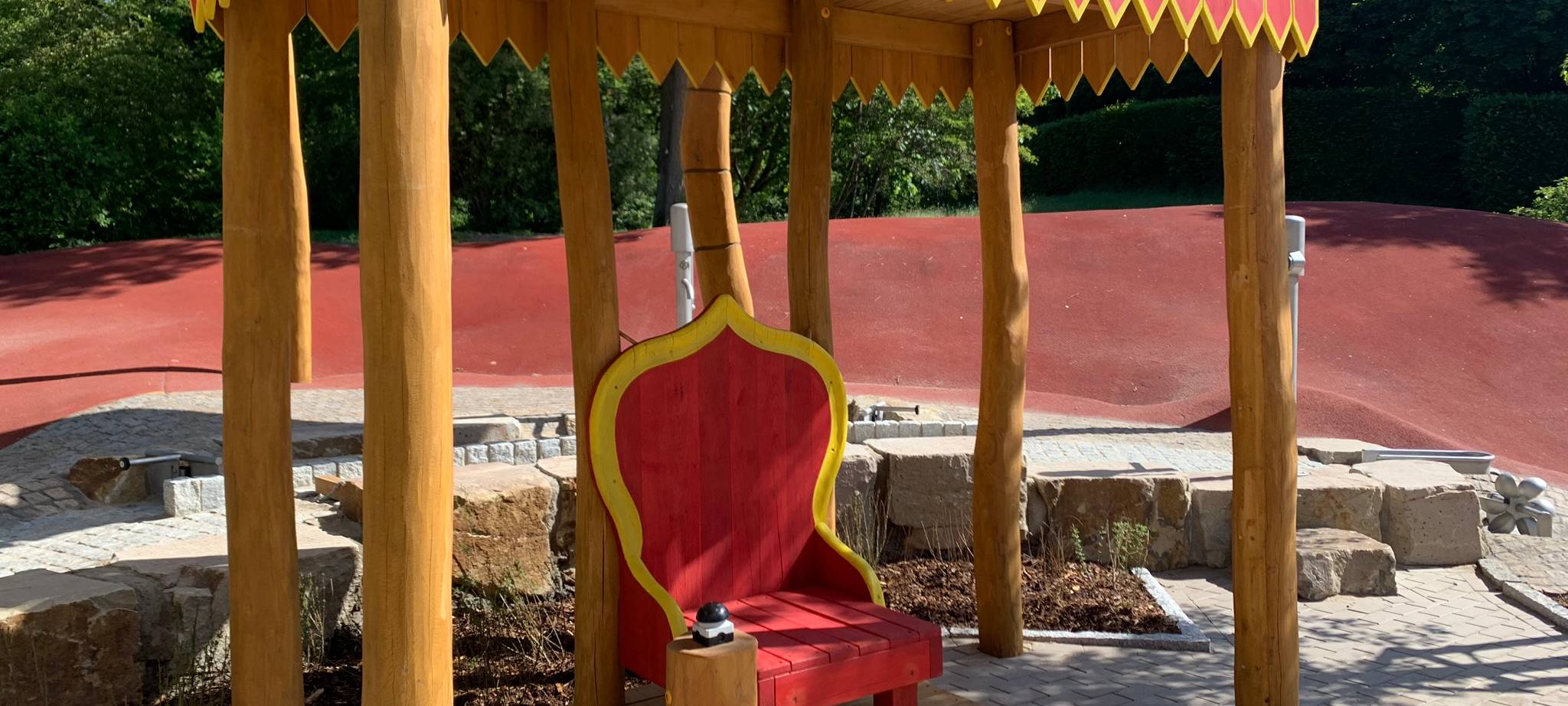 Der neue Wasserspielplatz im Maxipark