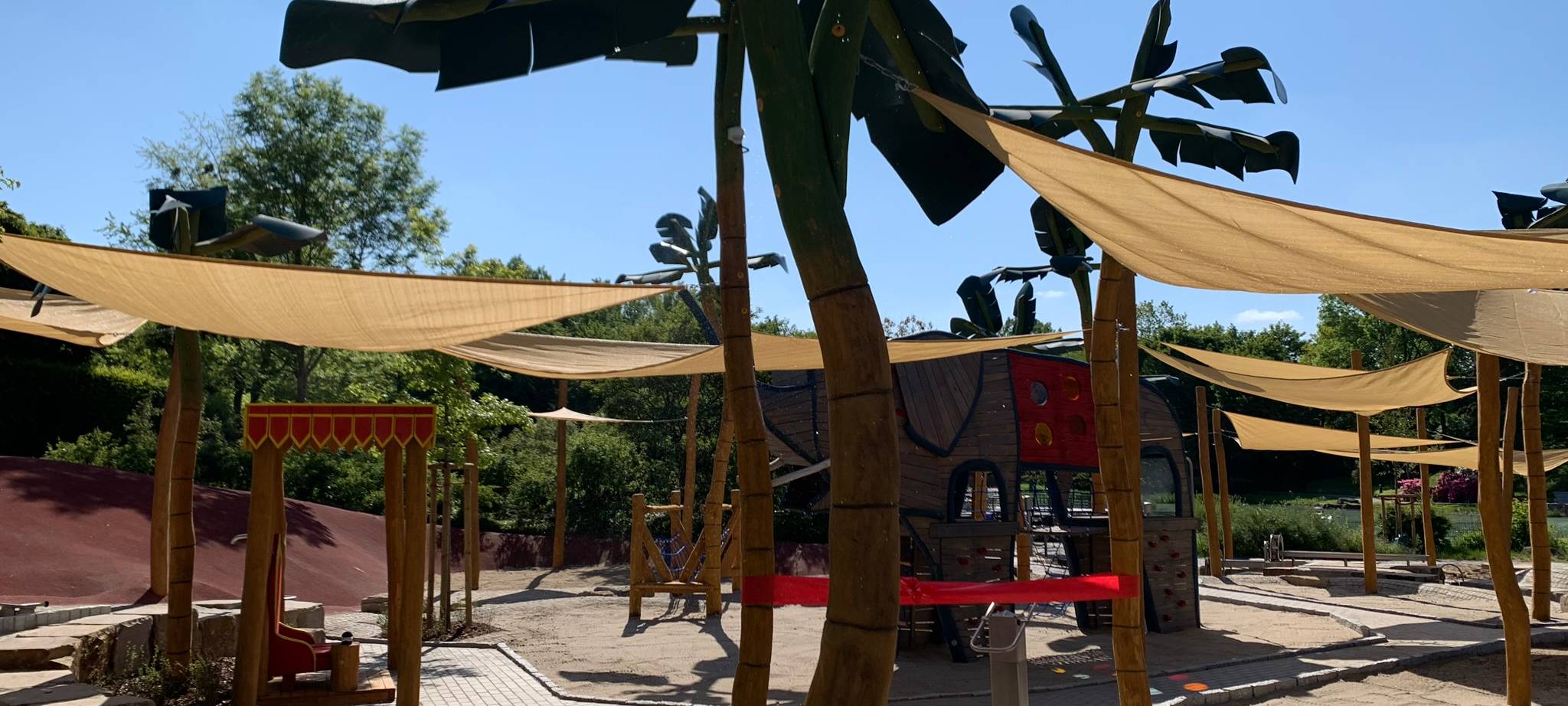 Der neue Wasserspielplatz im Maxipark