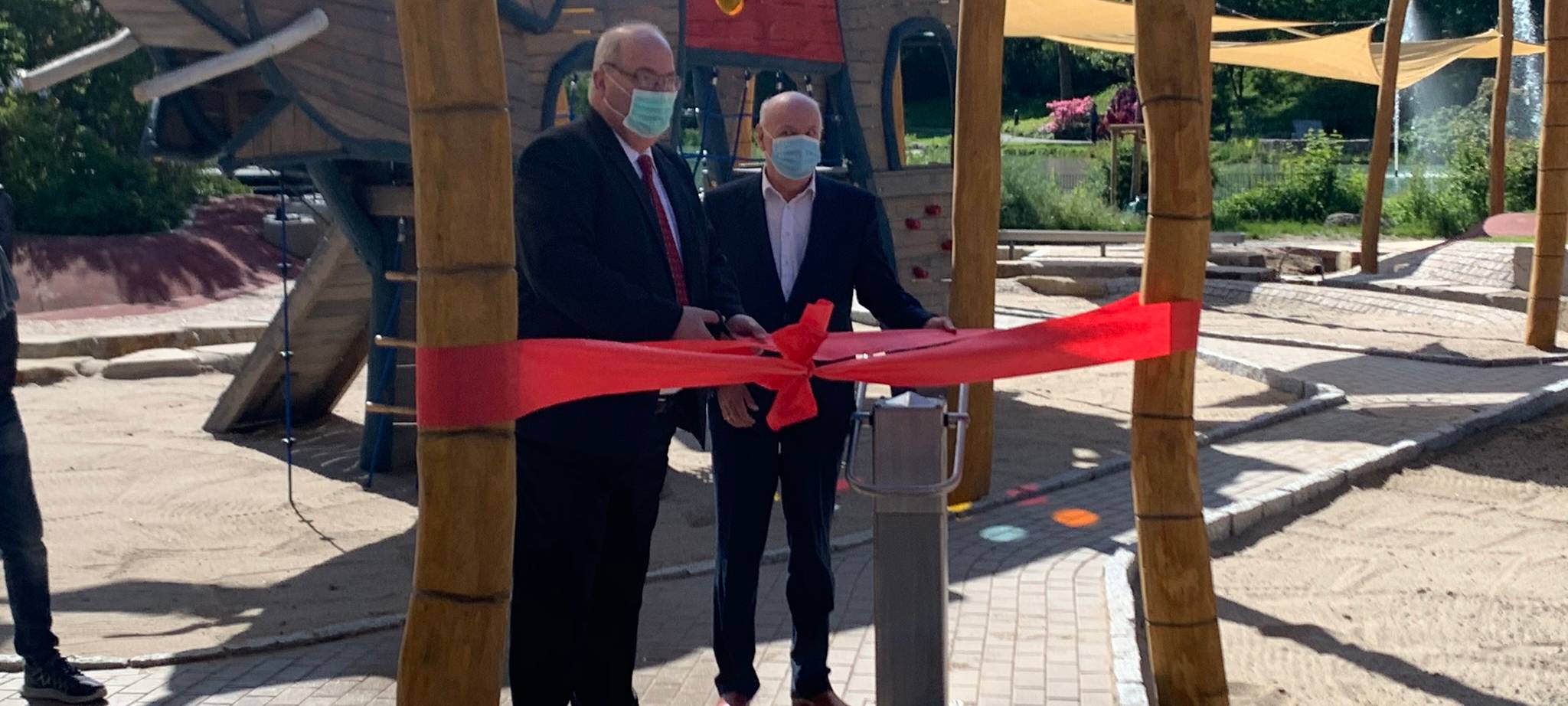 Der neue Wasserspielplatz im Maxipark