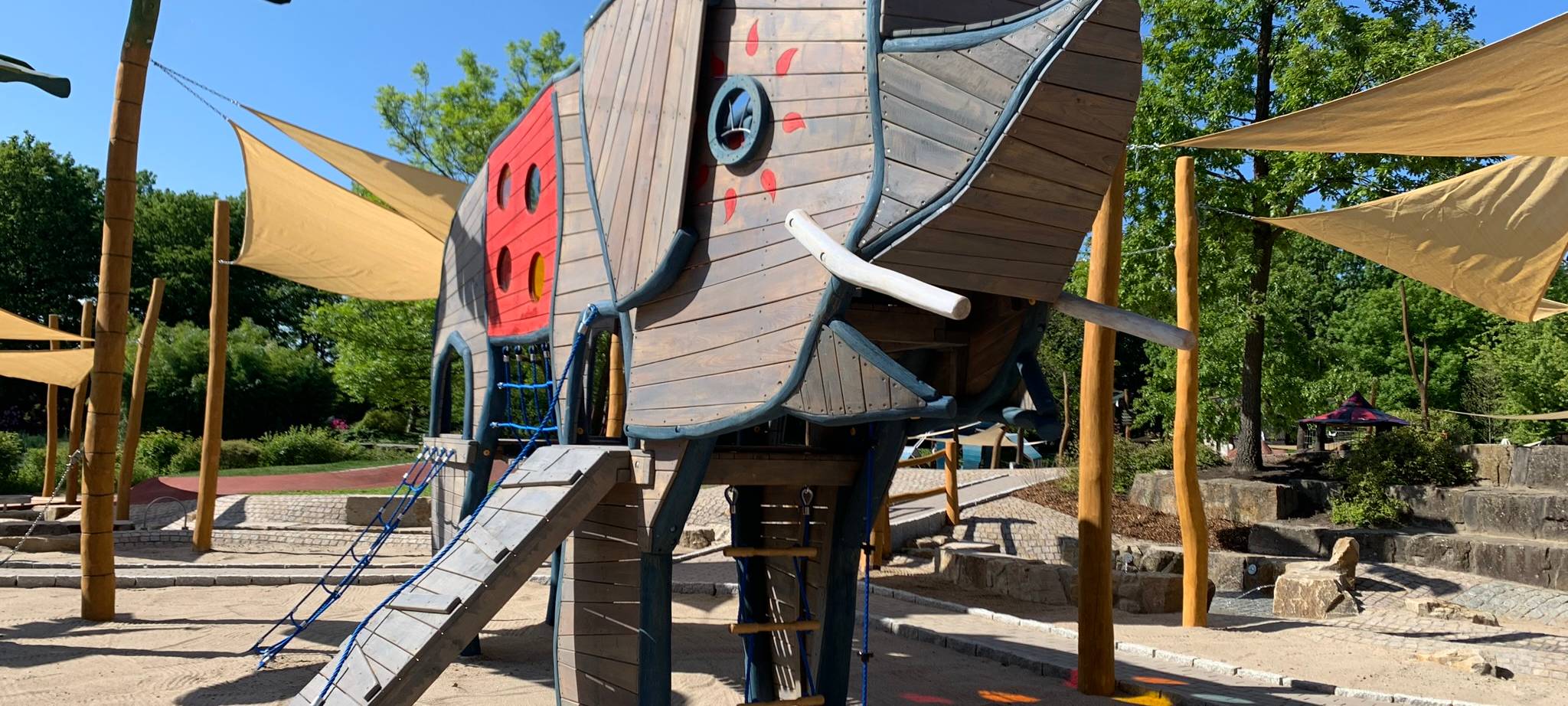 Der neue Wasserspielplatz im Maxipark