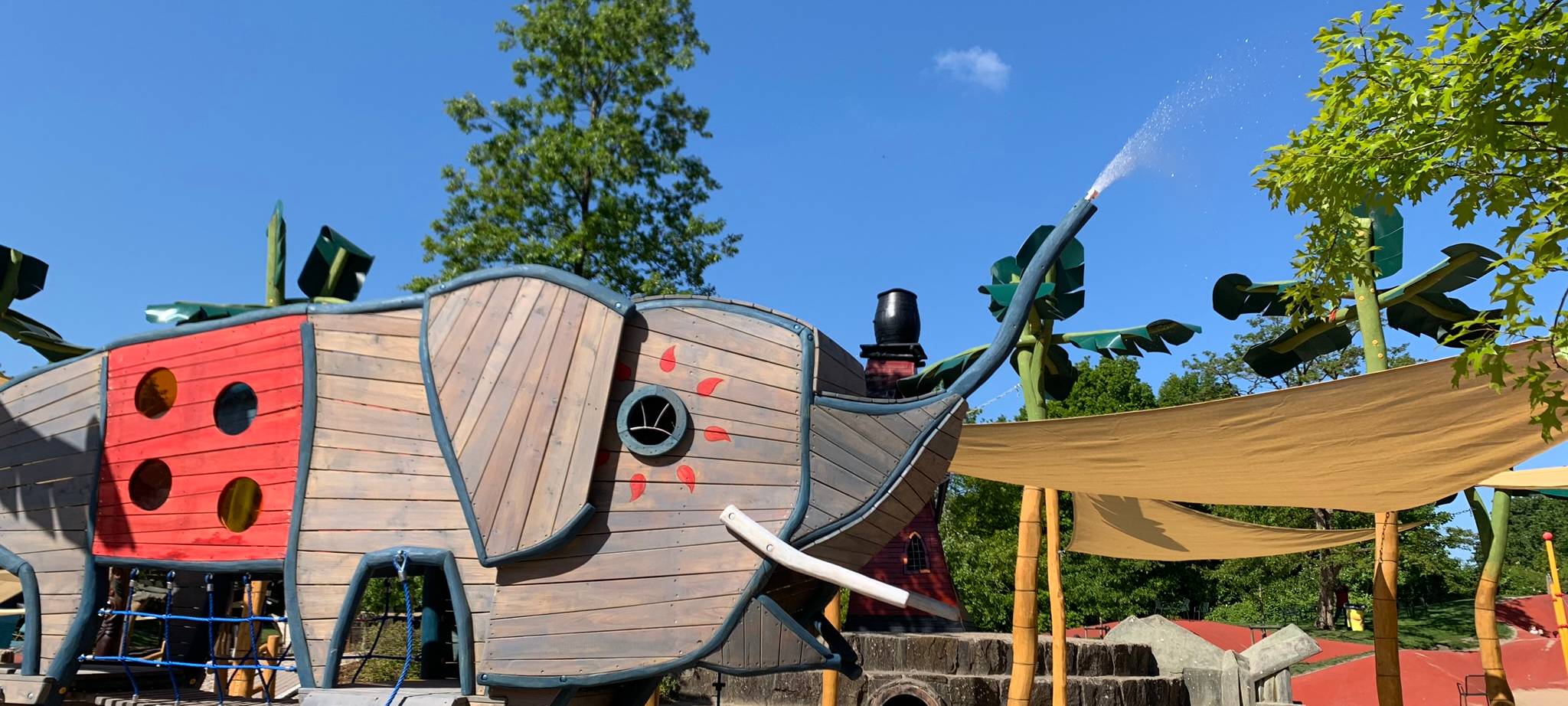 Der neue Wasserspielplatz im Maxipark