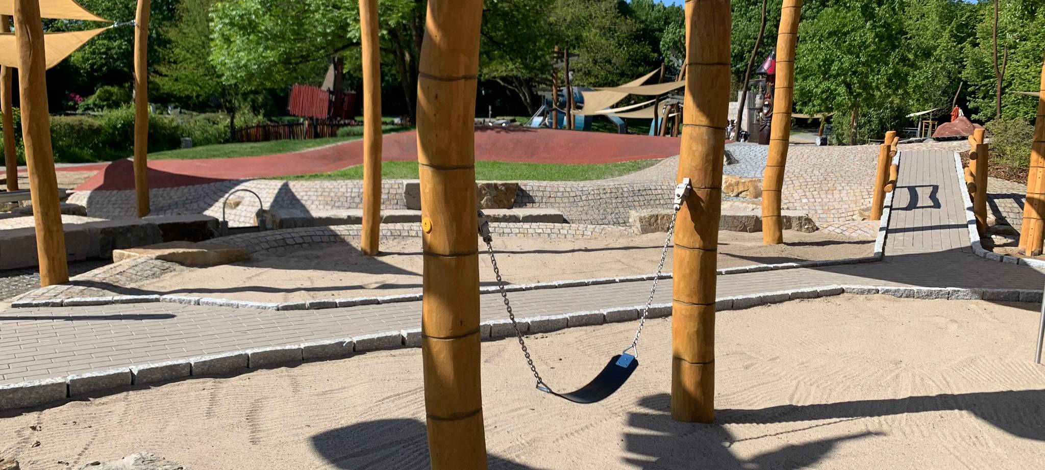 Der neue Wasserspielplatz im Maxipark