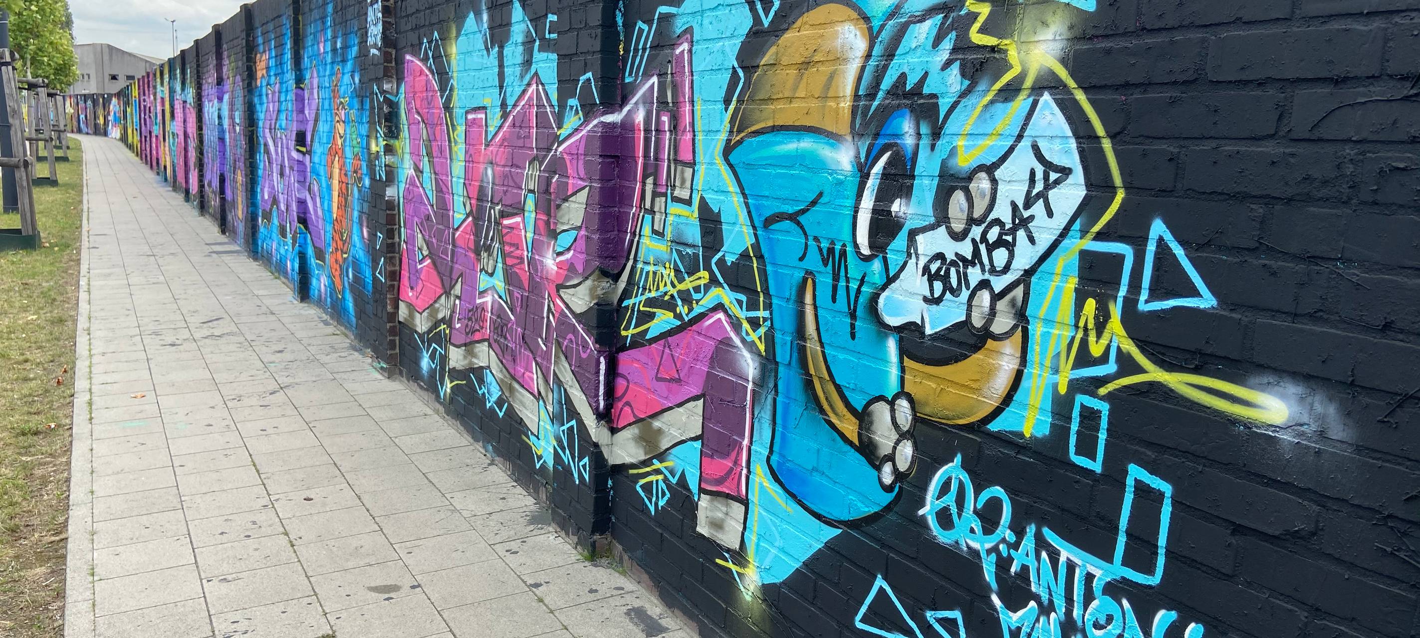 Hamms erste legale Graffiti-Wand