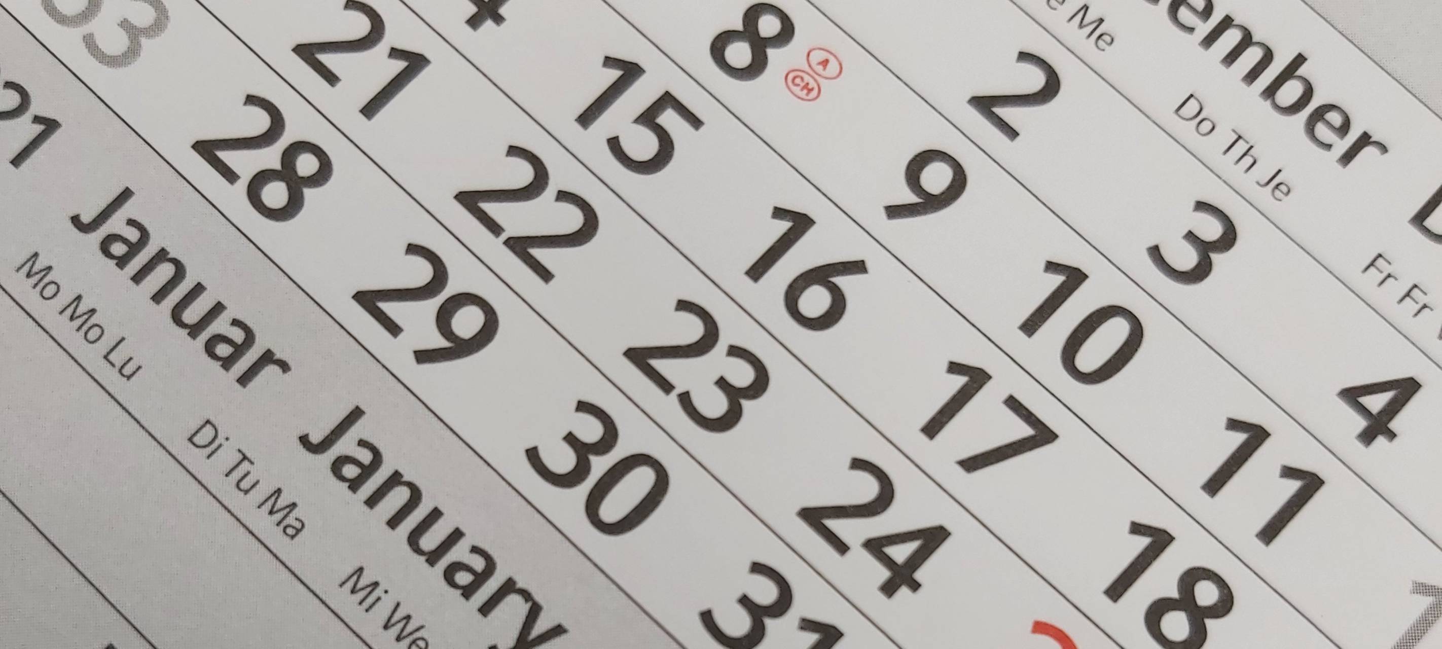 Betriebsferien über die Feiertage