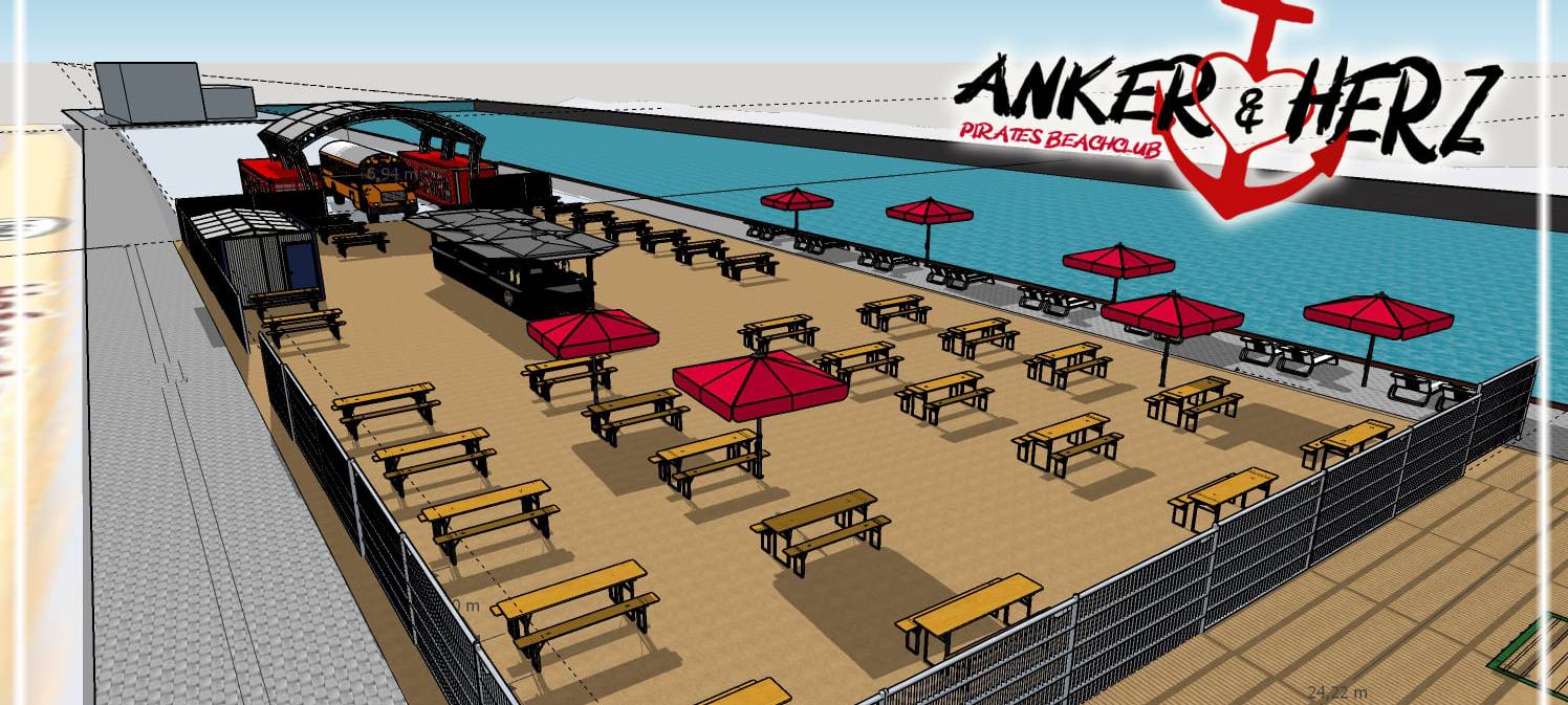 Beachclub in Hamm vor Eröffnung