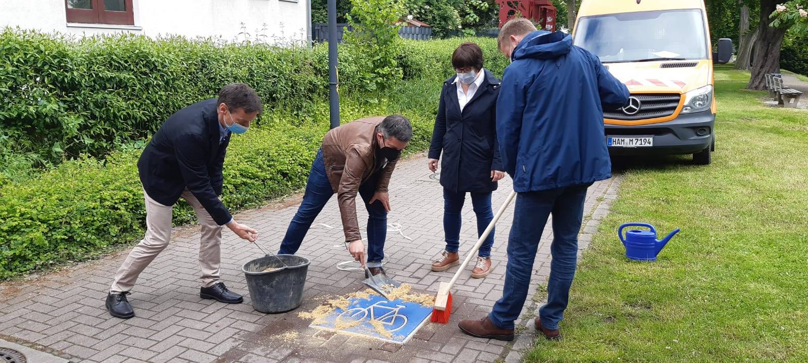 Die Stadt Hamm erneuert die Radpromenade