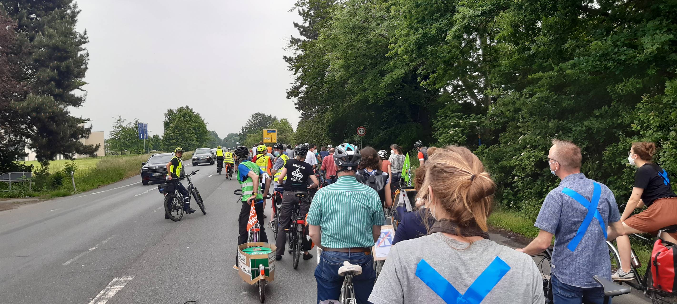 Fahrraddemo zwischen Hamm und Werl