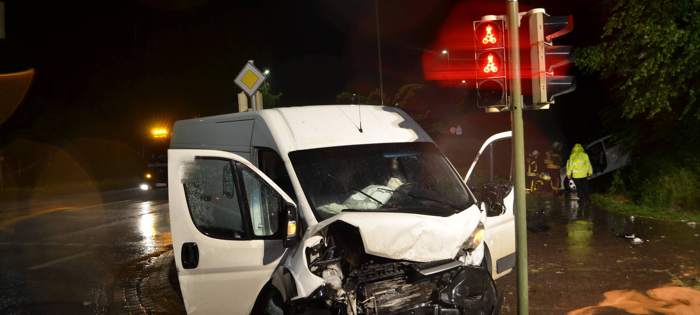Unfall bei Platzregen in Herringen
