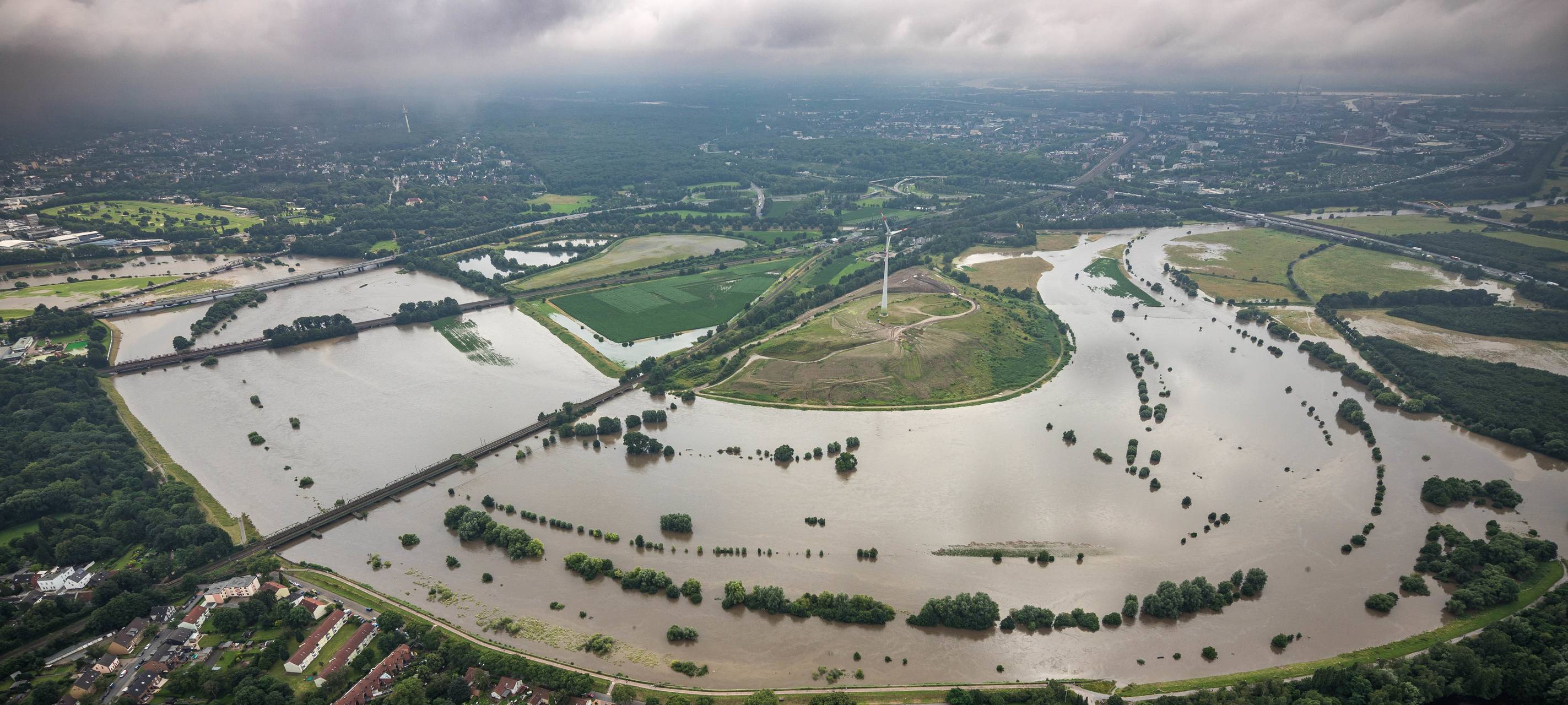 Ruhrhochwasser in Mülheim 2021