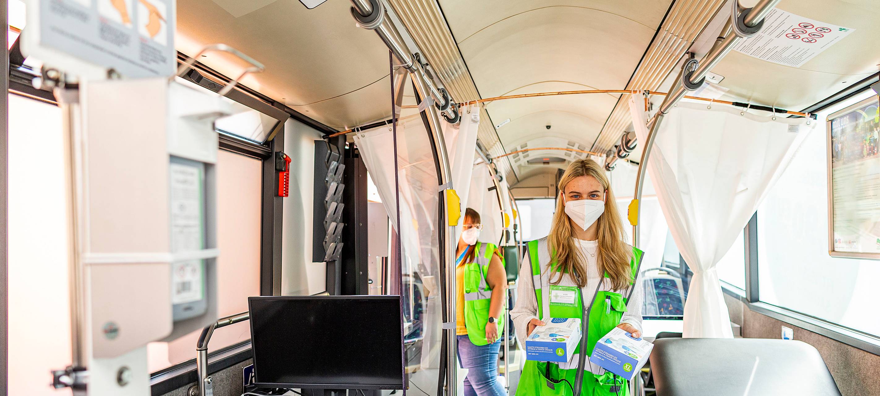 Der Impfbus wurde für diese Aufgabe entsprechend ausgerüstet.