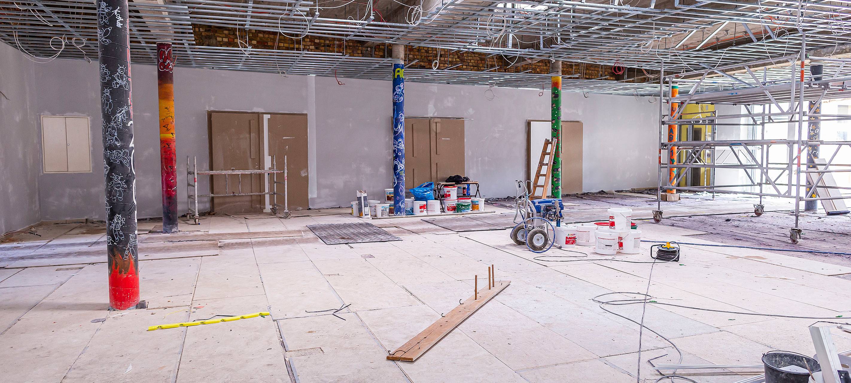 Baustelle auf der Friedensschule