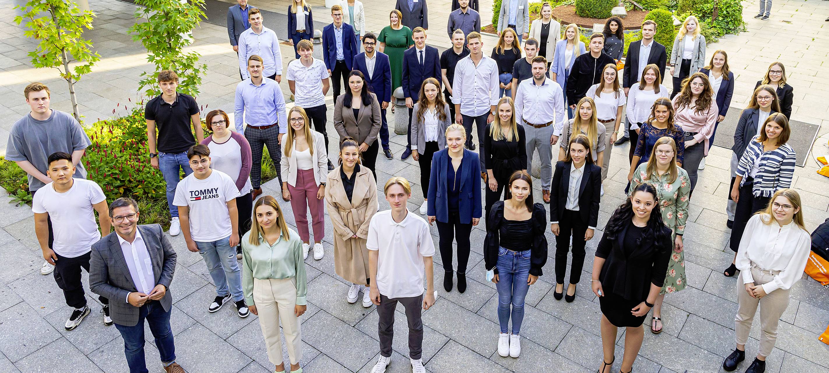 Azubis mit Oberbürgermeister Marc Herter