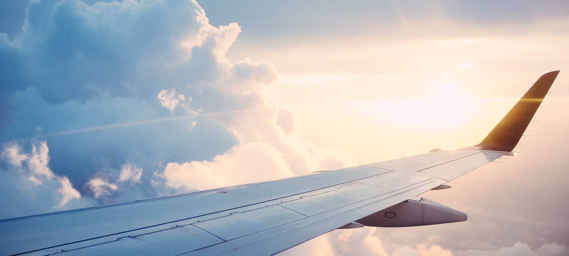 Der Blick aus einem Flugzeug.