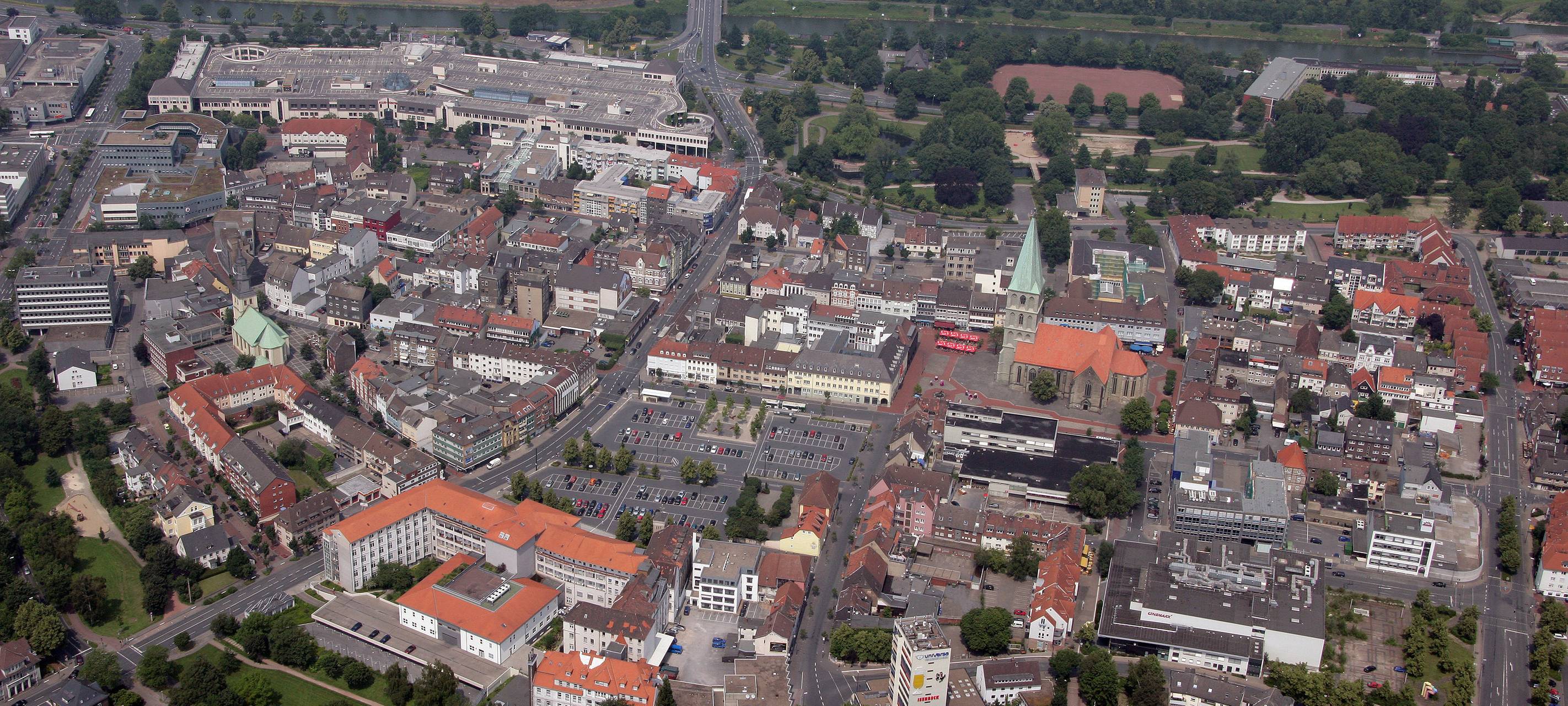 EIn Luftbild der Hammer Innenstadt.