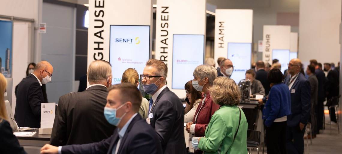 Die Informationsstände der Metropole Ruhr bei der EXPO REAL.