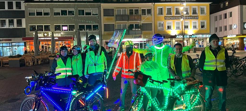 Lichtradler aus Herbern fährt durch Hamm