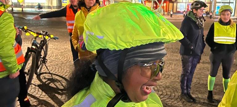 Lichtradler aus Herbern fährt durch Hamm