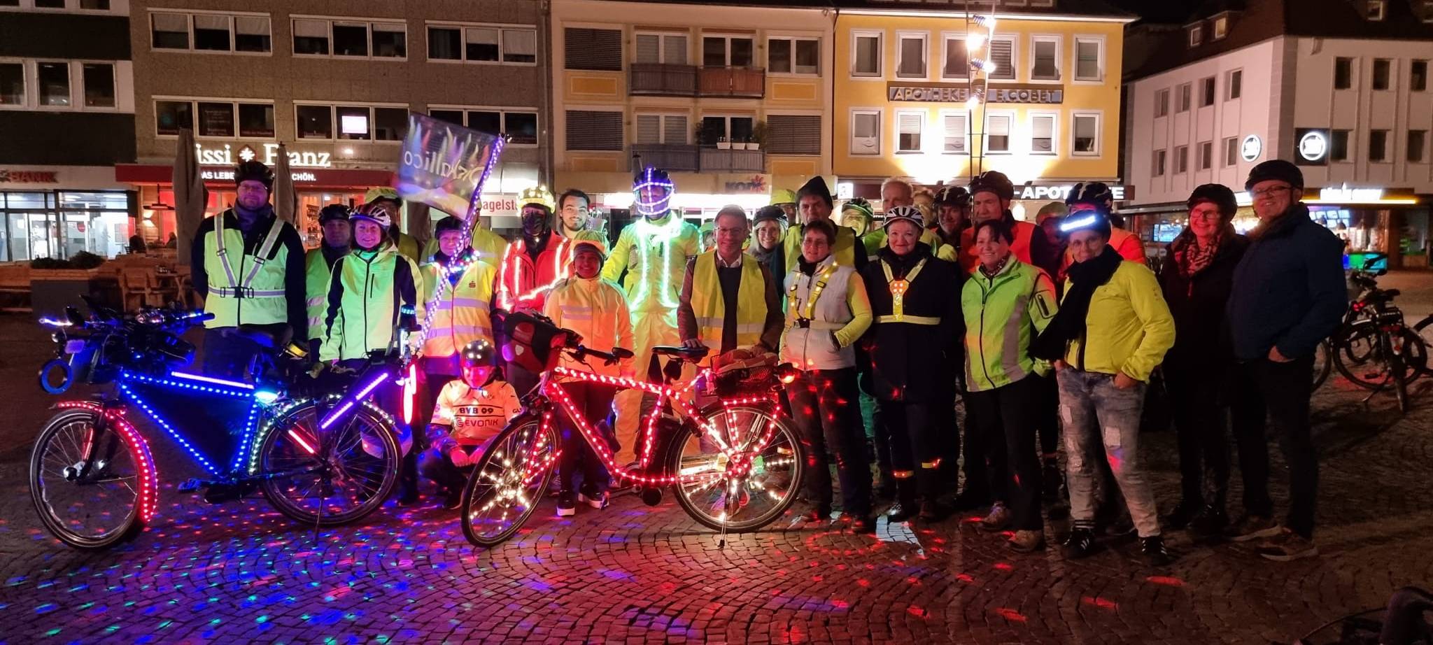 Lichtradler aus Herbern fährt durch Hamm