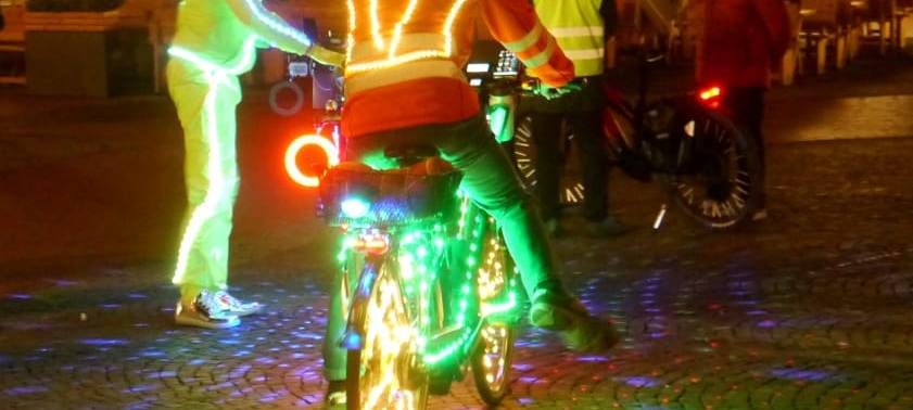 Lichtradler aus Herbern fährt durch Hamm