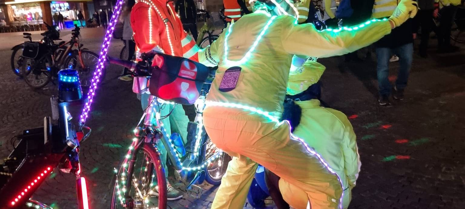 Lichtradler aus Herbern fährt durch Hamm