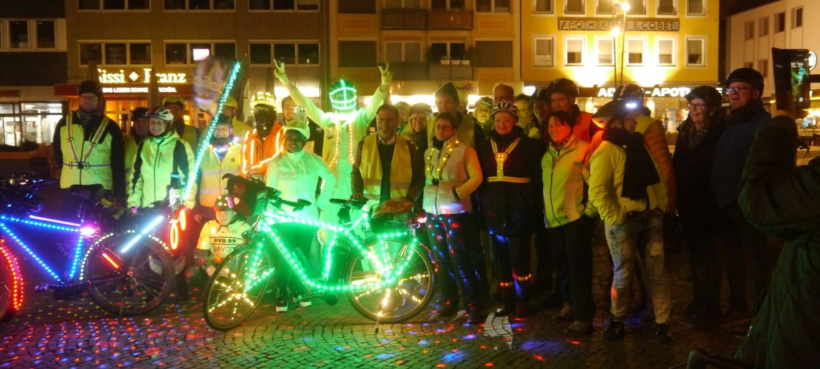 Lichtradler aus Herbern fährt durch Hamm