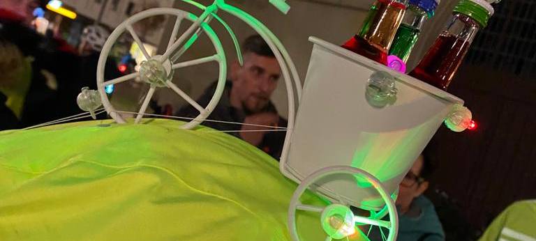 Lichtradler aus Herbern fährt durch Hamm