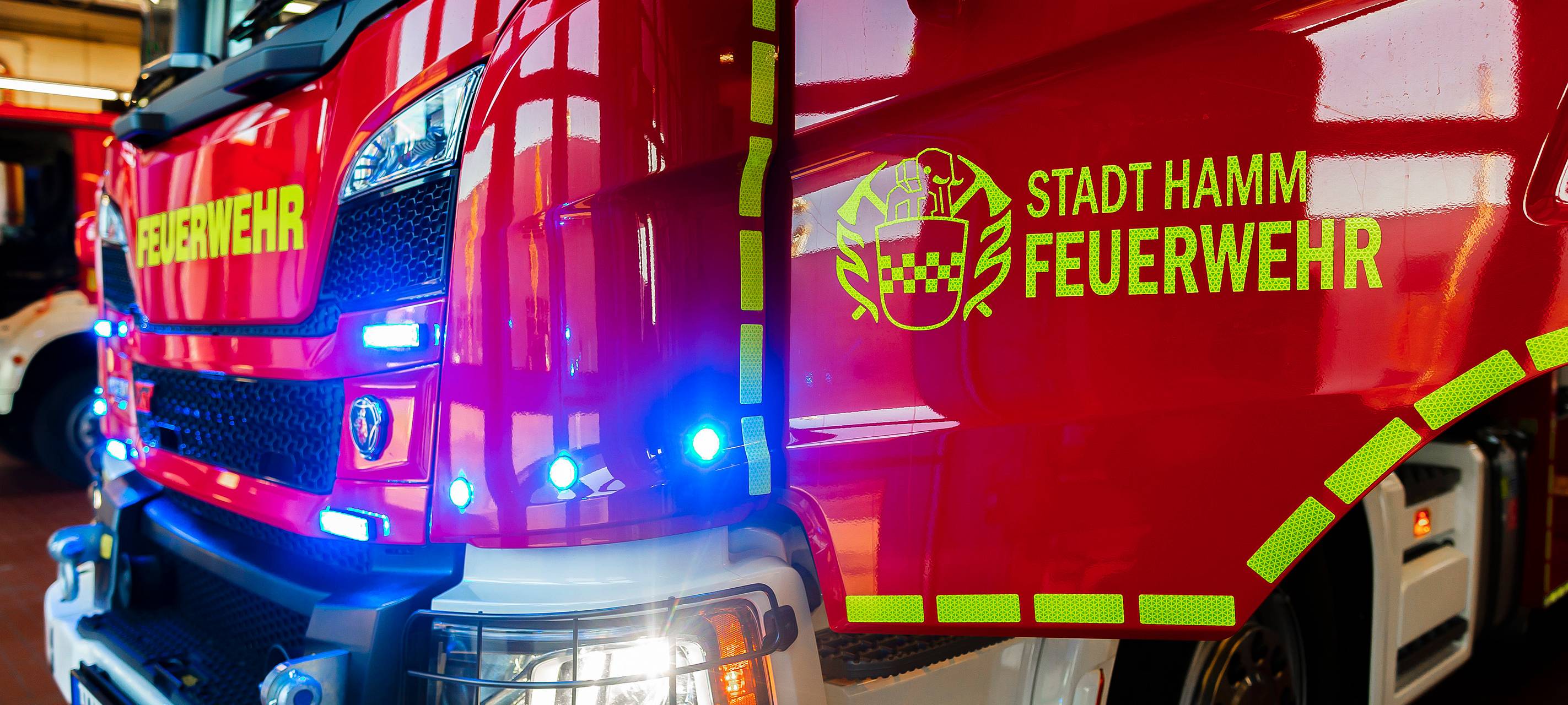 Ein Feuerwehrauto der Feuerwehr Hamm.