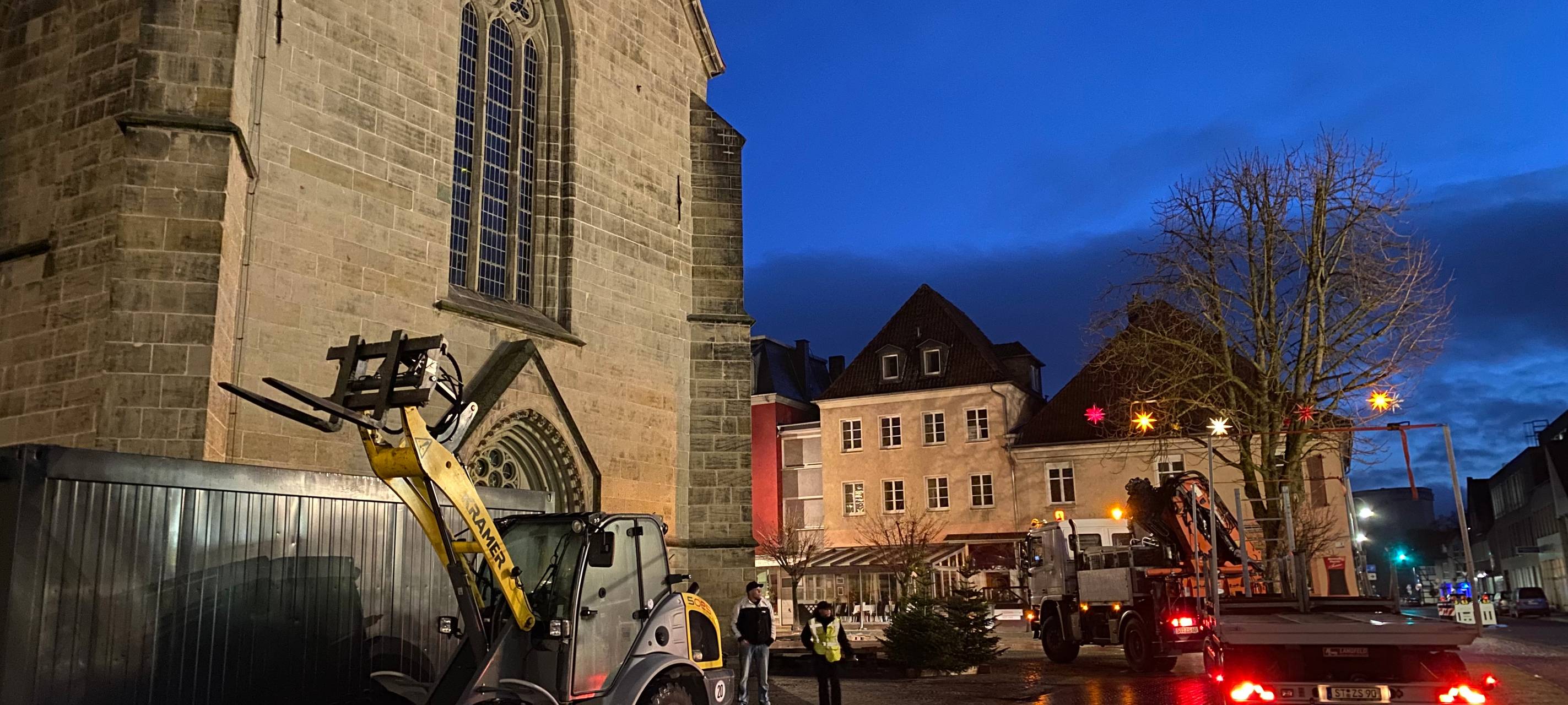 Wochenmarkt in Hamm wieder an der Pauluskirche