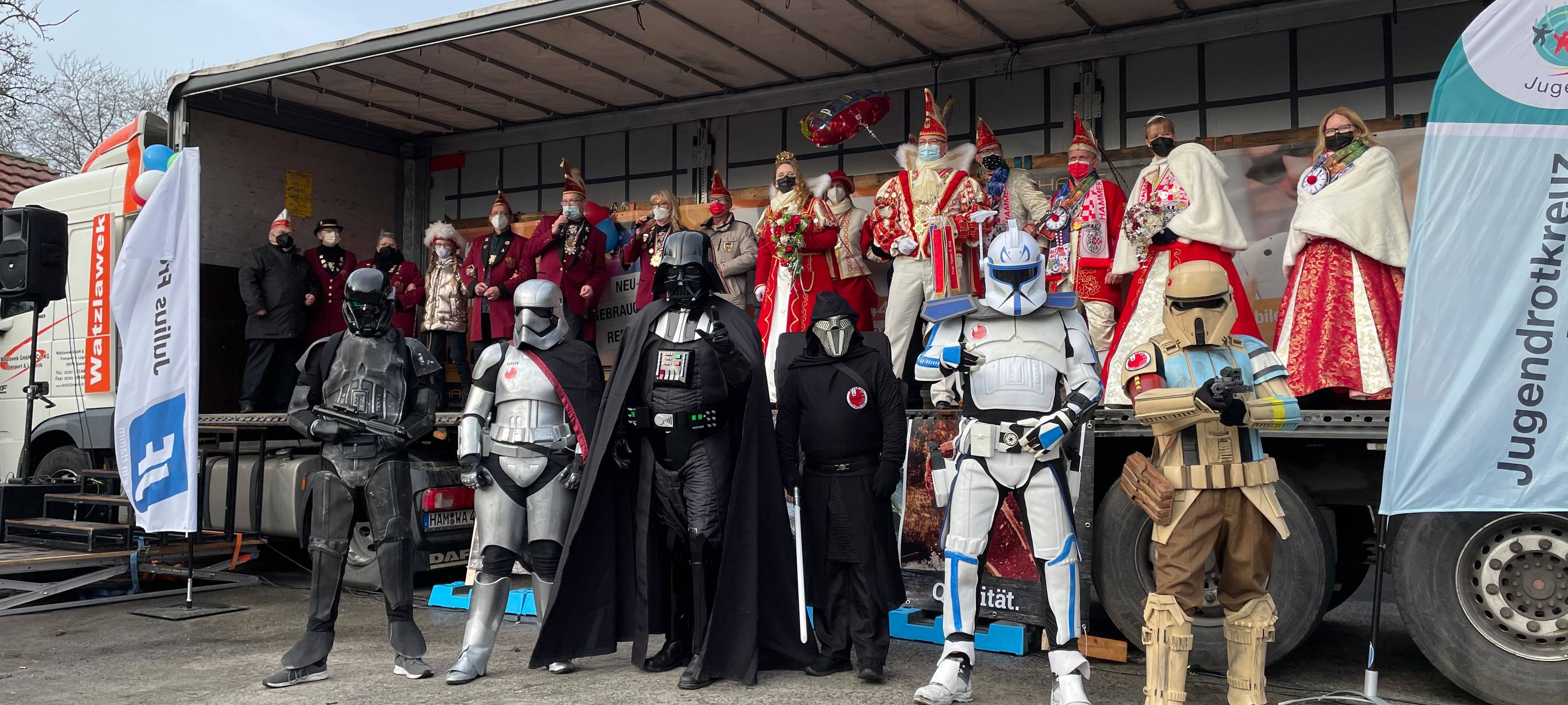 Die Impfaktion der Hammer Karnevalisten in Herringen.