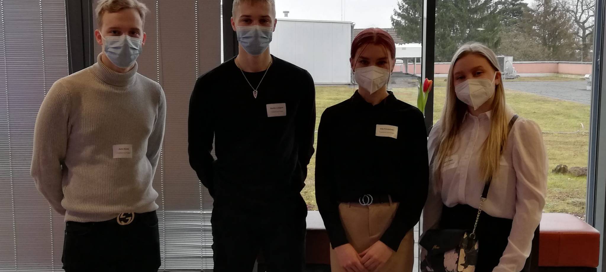 Die vier finnischen Austauschschüler.