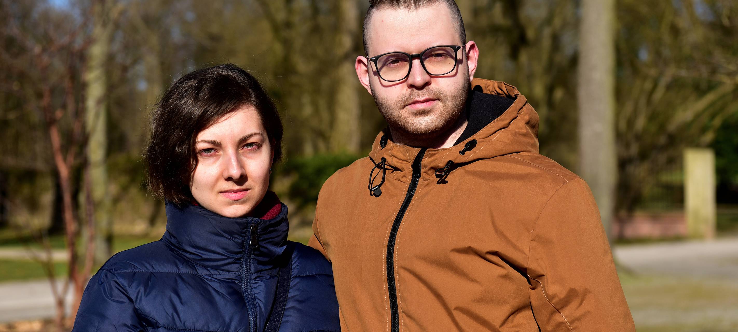 Viktoriia und Anton aus Hamm im Kurpark.