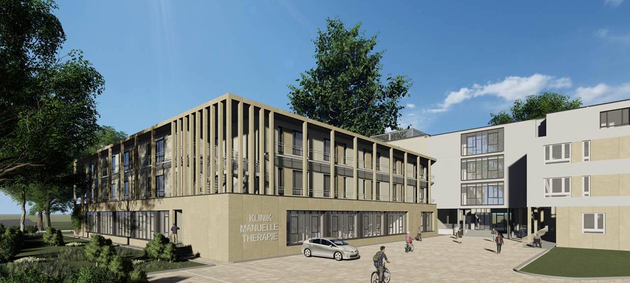 Der geplante Neubau der Klinik für Manuelle Therapie